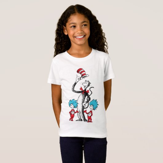 T-Shirt Dr Seuss | Chat dans le Casquette, Chose un & Chos (Devant entier)