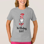 T-shirt Dr. Seuss Chat dans le Casquette Fille d'anniversa (Devant)