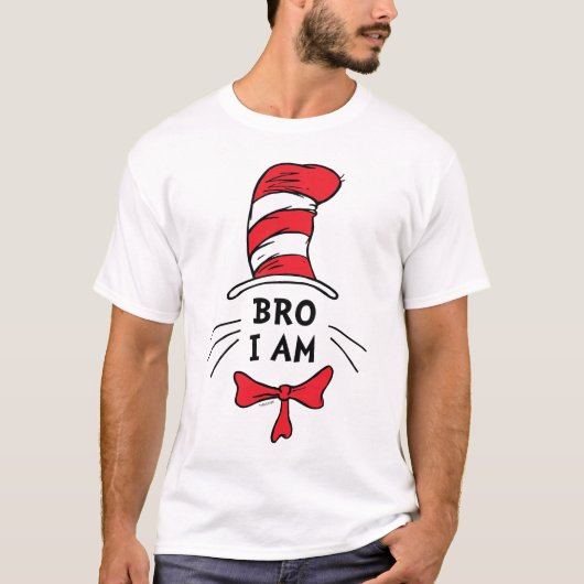 T-shirt Dr Seuss | Chat dans le Casquette - Frère (Devant)