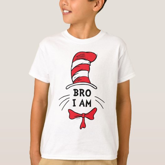 T-shirt Dr Seuss | Chat dans le Casquette - Frère (Devant)