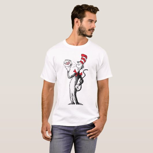 T-shirt Dr Seuss | Chat dans le Casquette & Krinklebine (Devant entier)