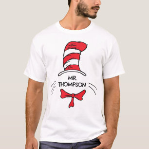 T-shirt Dr Seuss   Chat dans le Casquette Nom de l'enseign