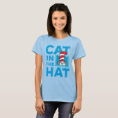 T-shirt Dr Seuss | Chat dans le logo du Casquette (Devant entier)