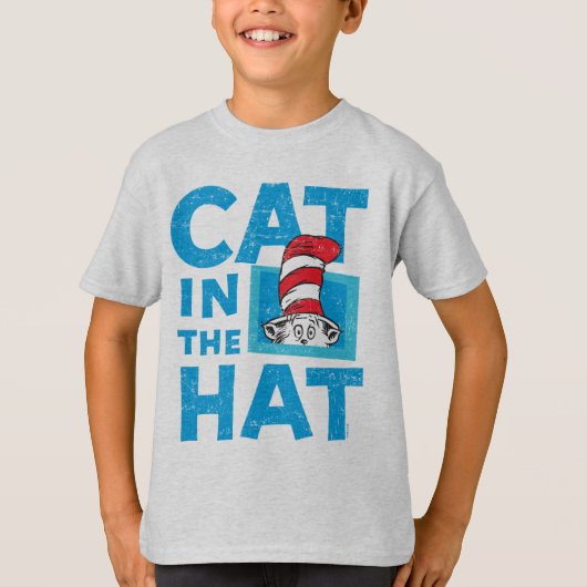 T-shirt Dr Seuss | Chat dans le logo du Casquette (Devant)