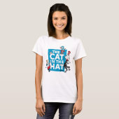 T-shirt Dr Seuss | Chat dans le logo du Casquette - Caract (Devant entier)