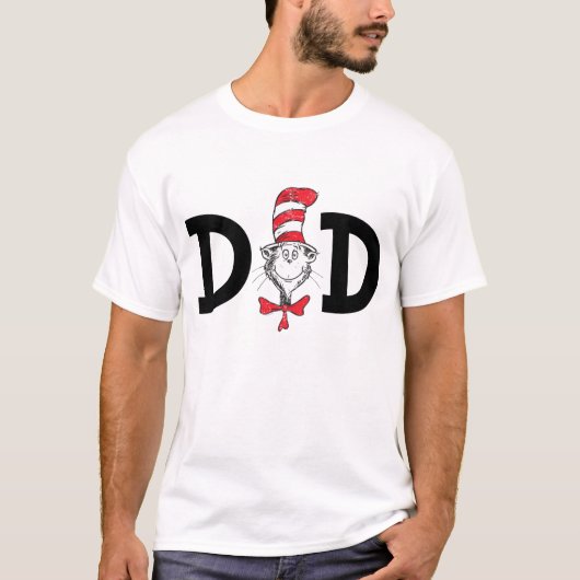 T-shirt Dr. Seuss Chat dans le père Casquette (Devant)
