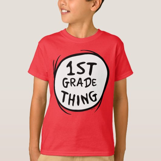 T-shirt Dr Seuss | Chose Une Chose Deux - 1ère Chose (Devant)