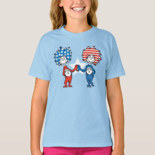 T-shirt Dr. Seuss Chose Une Chose Deux Graphique Patriot