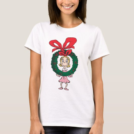 T-shirt Dr Seuss | Cindy-Lou Who - Wreath (Devant)