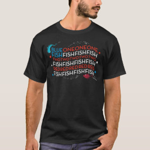 T-shirt Dr. Seuss   Graphique du drapeau américain Red Fis