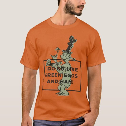 T-shirt Dr Seuss | J'aime les oeufs verts et le jambon (Devant)