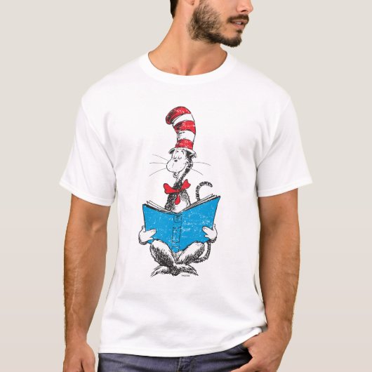 T-shirt Dr Seuss | Le Chat dans le Casquette - Lecture (Devant)