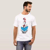 T-shirt Dr Seuss | Le Chat dans le Casquette - Lecture (Devant entier)