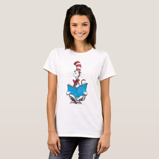 T-shirt Dr. Seuss | Le Chat dans le Chapeau - Lecture (Devant entier)