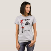 T-shirt Dr Seuss| Le Chat dans le livre Casquette (Devant entier)