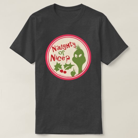 T-shirt Dr. Seuss | Le Grinch - Méchant ou Gentil ? (Design devant)
