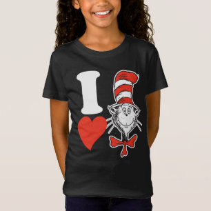 T-Shirt Dr. Seuss Saint-Valentin J'adore le Chat dans le