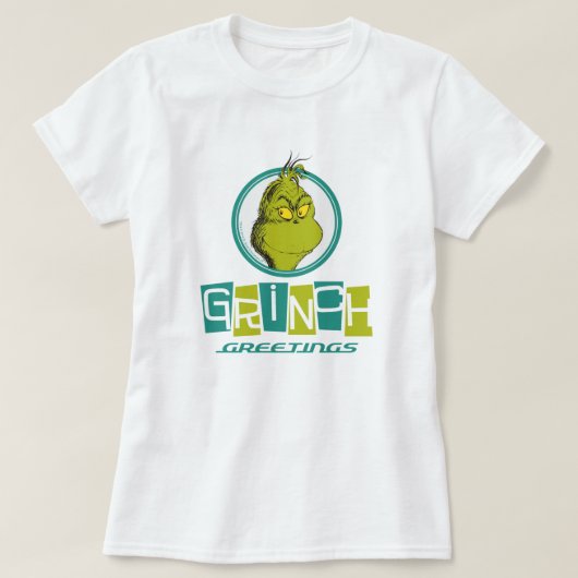T-shirt Dr Seuss | Salutations Grinch (Design devant)