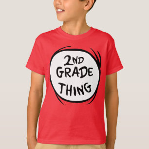 T-shirt Dr Seuss   Thing One Thing Two - 2nd Grade Thing