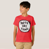 T-shirt Dr. Seuss Thing One Thing Two - Birthday Thing (Devant entier)