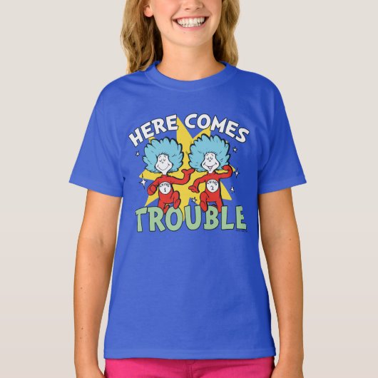 T-shirt Dr Seuss | Une Chose Deux Ici, C'Est Difficile (Devant)