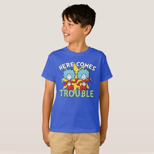 T-shirt Dr Seuss | Une Chose Deux Ici, C'Est Difficile (Devant entier)