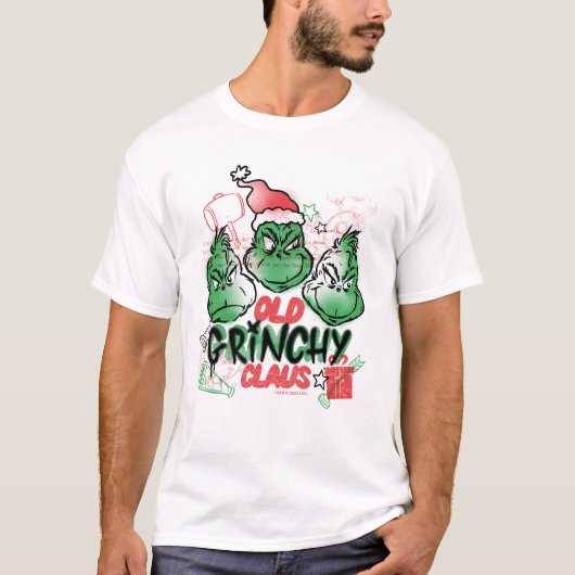 T-shirt Dr Seuss | Vieux Claus Grinch (Devant)