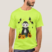 T-shirt Dracula avec citrouilles (Devant)