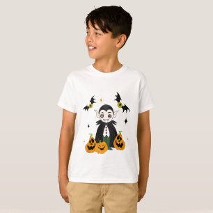 T-shirt Dracula avec citrouilles
