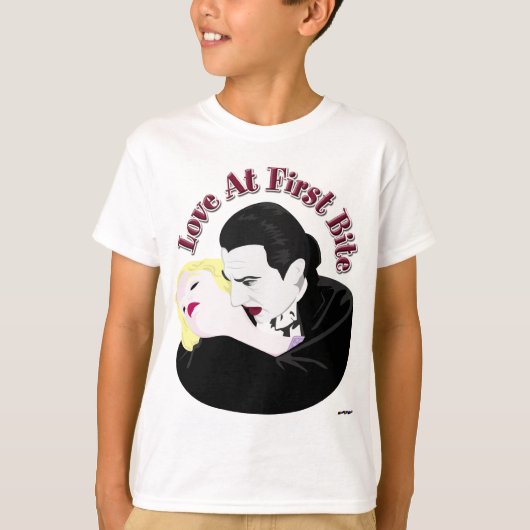 T-shirt Dracula, coup de foudre (Devant)