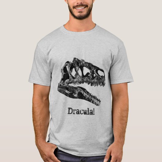T-shirt Dracula ! Crâne de dinosaure d'Allosaurus (Devant)
