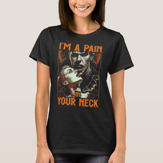 T-shirt Dracula Est Une Douleur Dans Le Cou, Gothique Emo (Devant)