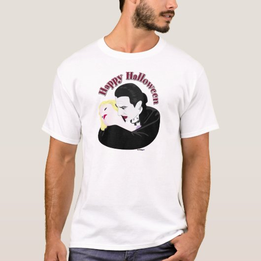 T-shirt Dracula, Joyeux Halloween (Devant)