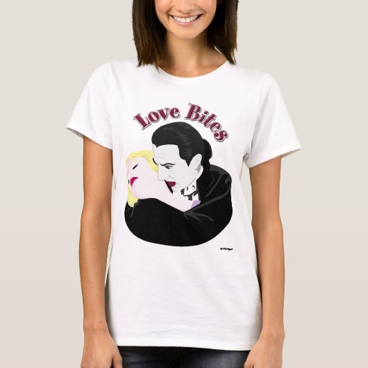 T-shirt Dracula, morsures d'amour (Devant)