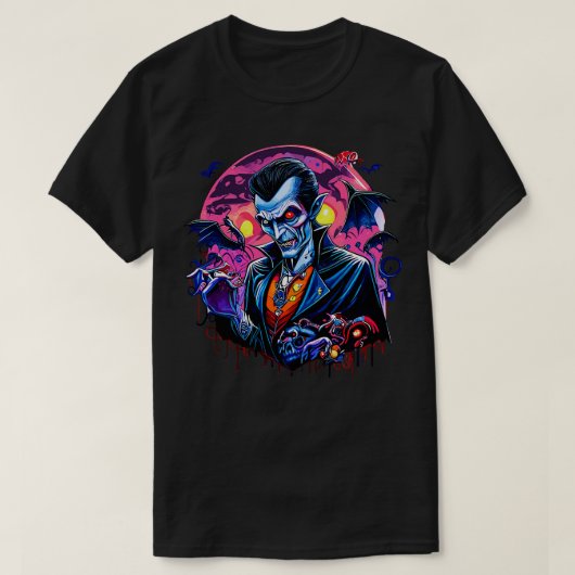 T-shirt Dracula psychédélique (Design devant)