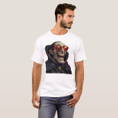 T-shirt Dracula Vampire drôle avec lunettes (Devant entier)