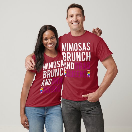 T-shirt Drag Queens Mimosas Brunch Shirt (Unisexe)