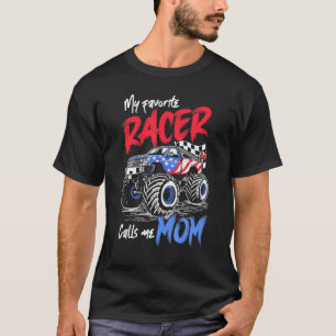 T-shirt Drag Racer Maman Dirtbike Maman Mon Racer Favori C
