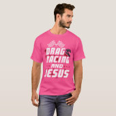 T-shirt Drag Racing Et Jésus (Devant entier)