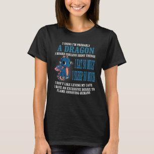 T-shirt Dragon 5 signes que je suis probablement une femme