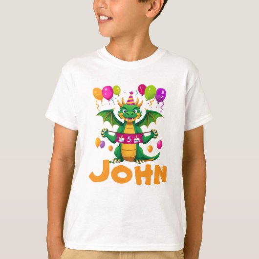 T-shirt Dragon 5e Anniversaire JOHN (Devant)