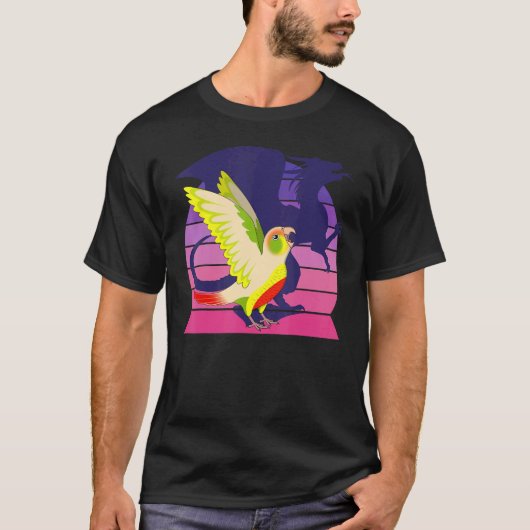 T-shirt Dragon à ailes I hurler Vert jouée Ananas (Devant)
