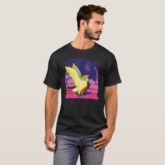T-shirt Dragon à ailes I hurler Vert jouée Ananas (Devant entier)