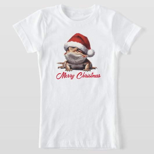 T-Shirt Dragon à seins mignons et chapeau de Santa (Poser)