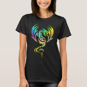 T-shirt Dragon Animal Mythique Médiéval Avec Arcs En Arc E