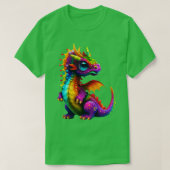T-shirt Dragon arc-en-ciel mignon 1 (Design devant)