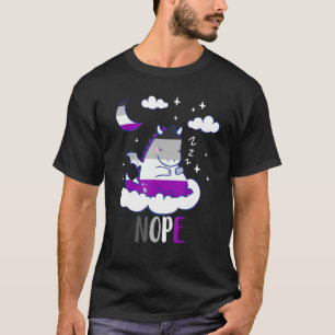 T-shirt Dragon Asexuel Mignonne Nope Ace Dormir Nuit Lgbqa