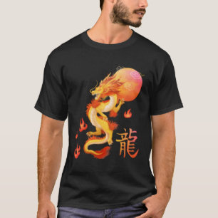 T-shirt Dragon Asiatique Et Orange Chinoise Orientale Sole