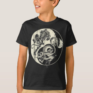 T-shirt Dragon Avec Tigre Tattoo YIN Et Yang Beast Combat