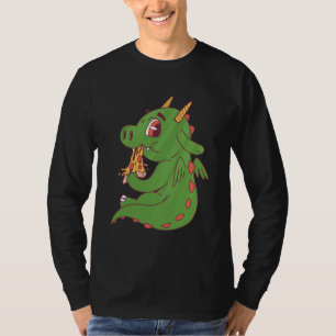 T-shirt Dragon Baby Manger Yummy Pizza Slice Design